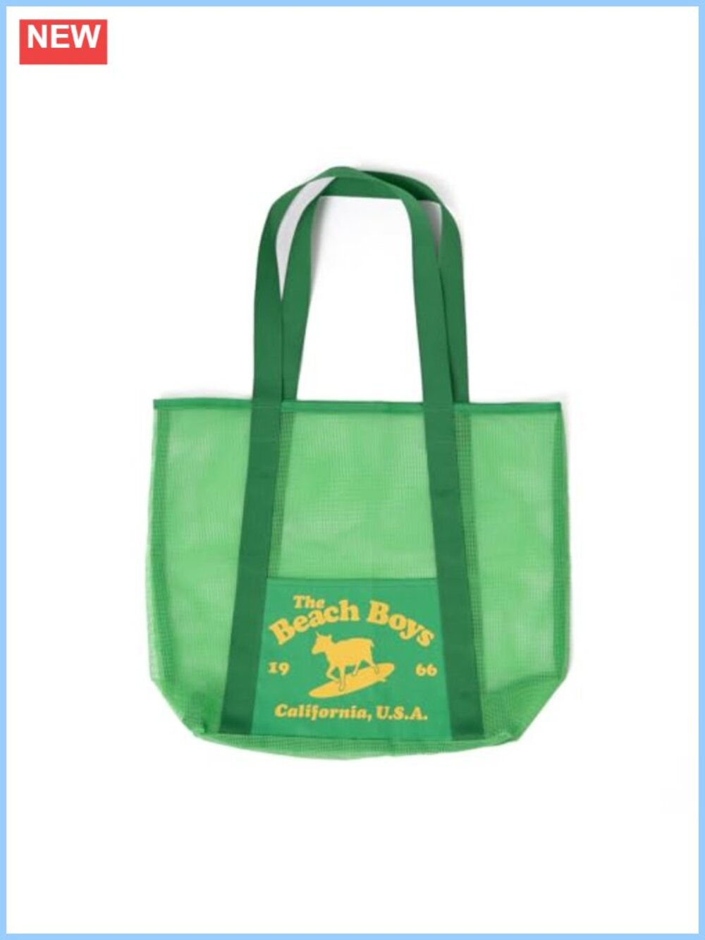 Vintage Music Tote Bag With Mesh Design and Webbing Handles, Machine Washable,